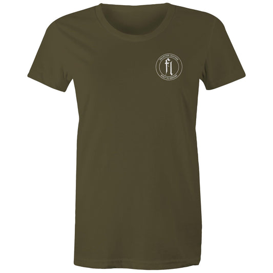 Frontier Leather - Womens Army Green Tee