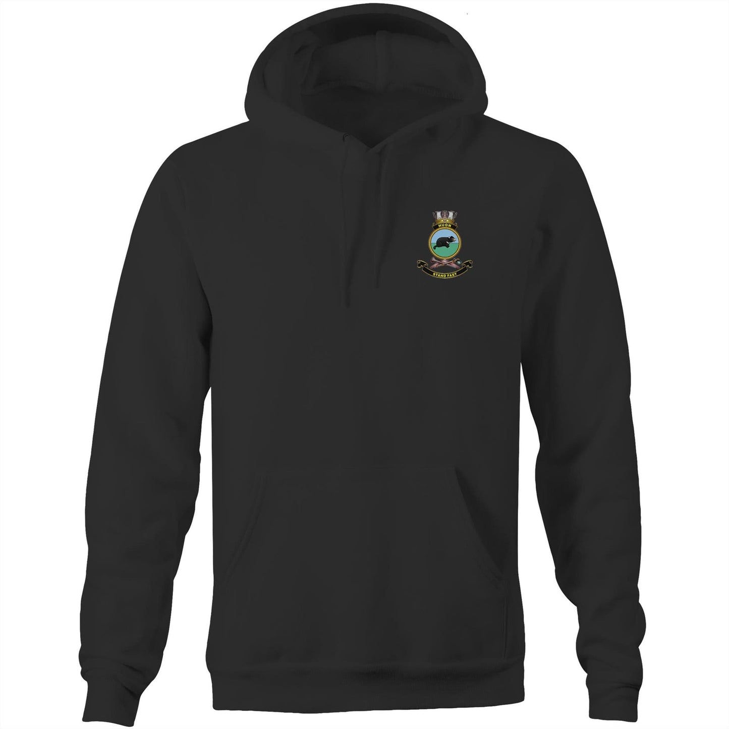 RumMonkey-American-traditional-tattoo Black / Extra Small Sink or Swim - HMAS Huon Divers - Unisex Hoodie