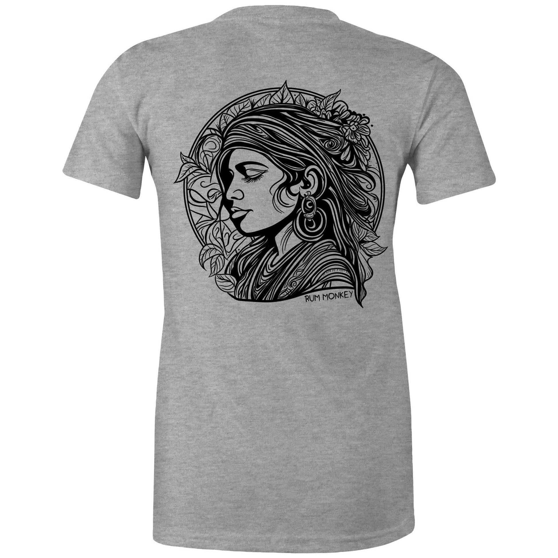 RumMonkey-American-traditional-tattoo Grey Marle / Extra Small Garden Gypsie - Grey Undershirt (Womens)