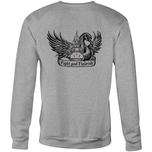 RumMonkey-American-traditional-tattoo Grey Marle / Extra Small HMAS Perth - Unisex Sweatshirt