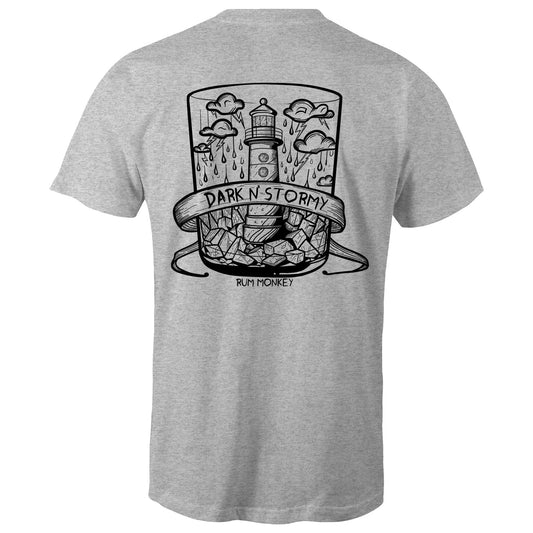 RumMonkey-American-traditional-tattoo Grey Marle / Small Dark N’ Storm - Grey Shirt (Mens)