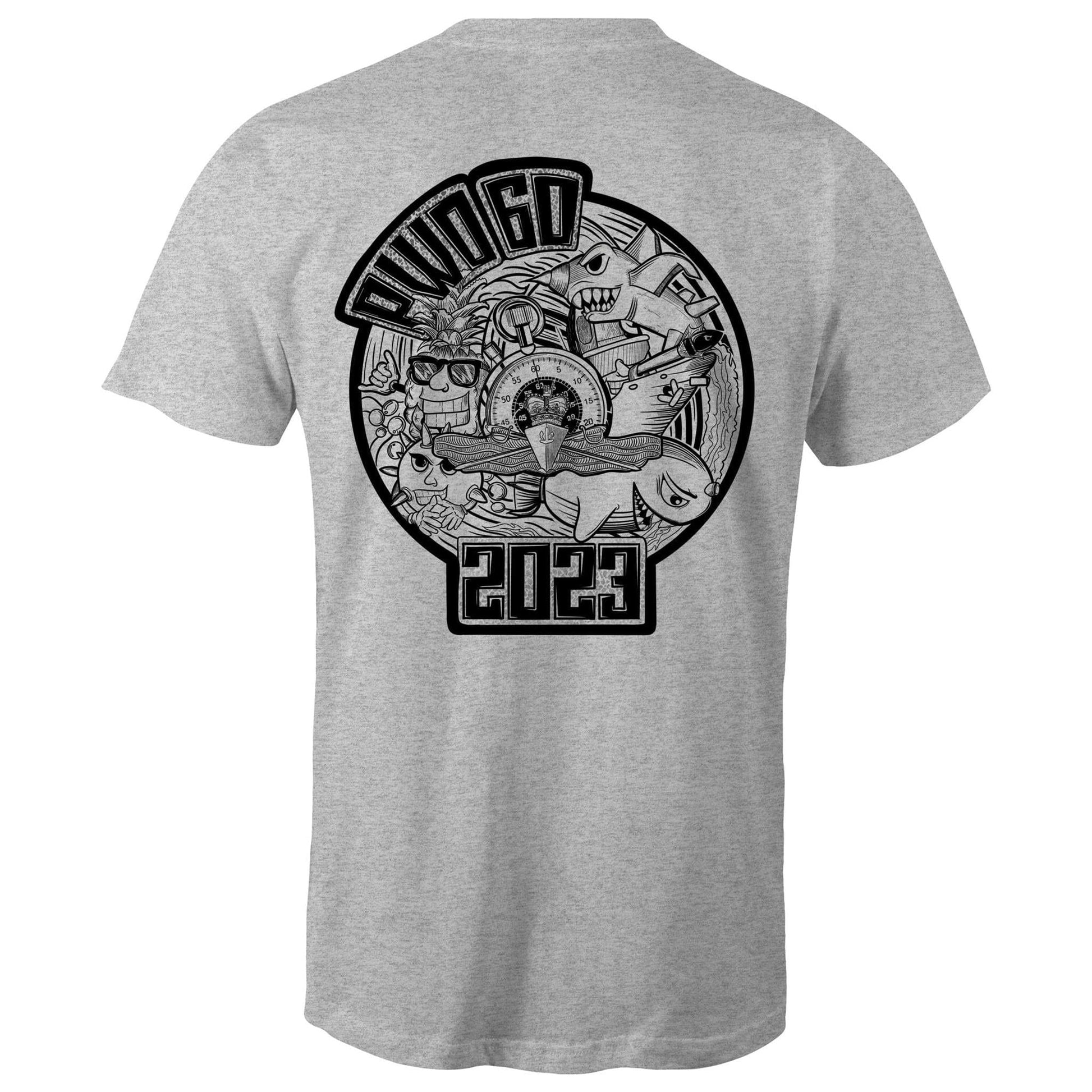 RumMonkey-American-traditional-tattoo Grey Marle / Small PWO 60 - Black and white course shirt