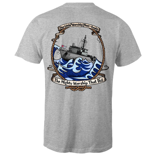 RumMonkey-American-traditional-tattoo Grey Marle / Small The Little Warship That Could - HMAS Huon - Men's Shirt (Colour)