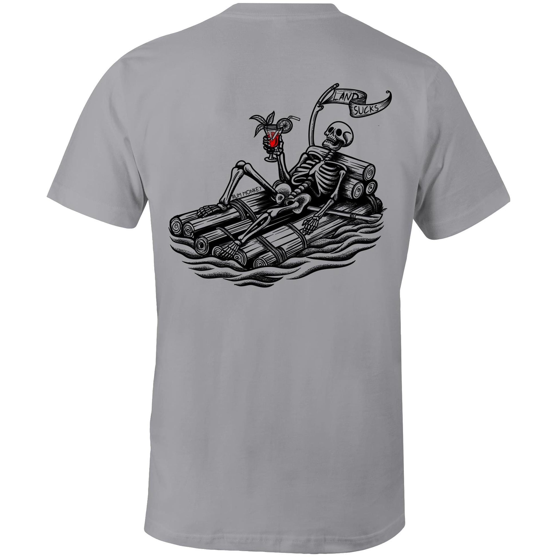 RumMonkey-American-traditional-tattoo #LandSucks - Grey Undershirt Classic Tee