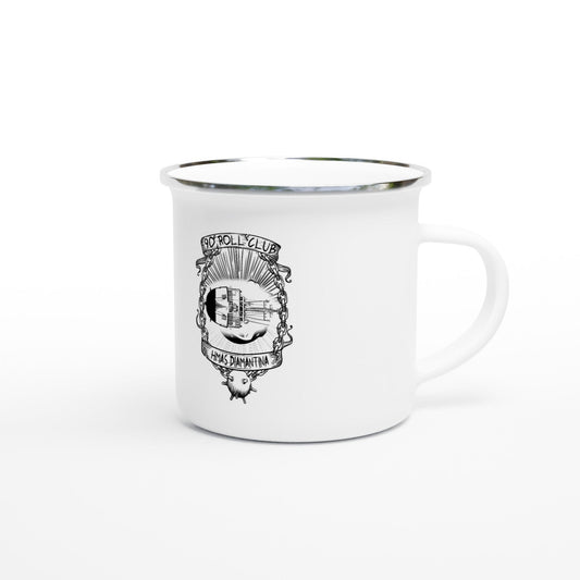 RumMonkey-American-traditional-tattoo Print Material Enamel Mug - HMAS Diamantina -90deg Roll Club