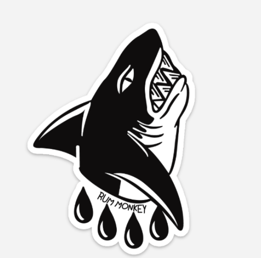 RumMonkey-American-traditional-tattoo Shark Head - Sticker