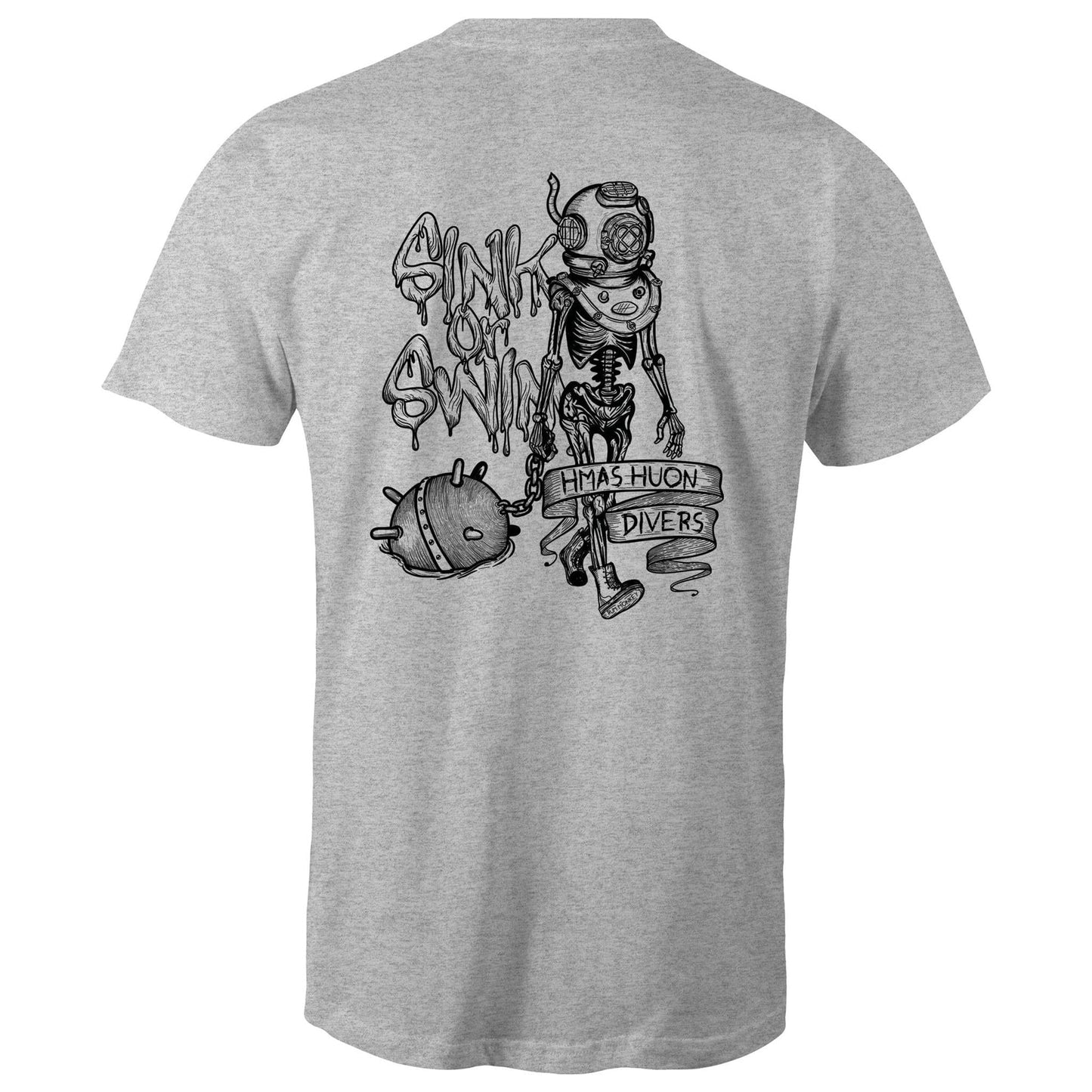 RumMonkey-American-traditional-tattoo Sink or Swim - HMAS Huon Divers - Men's Tee