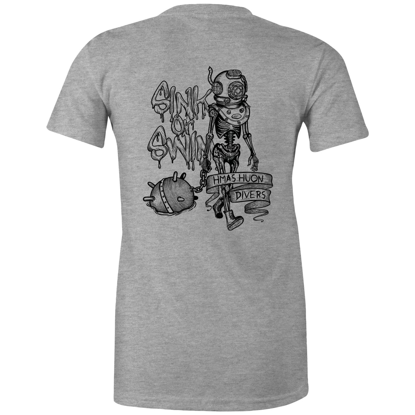 RumMonkey-American-traditional-tattoo Sink or Swim - HMAS Huon Divers - Women's Tee